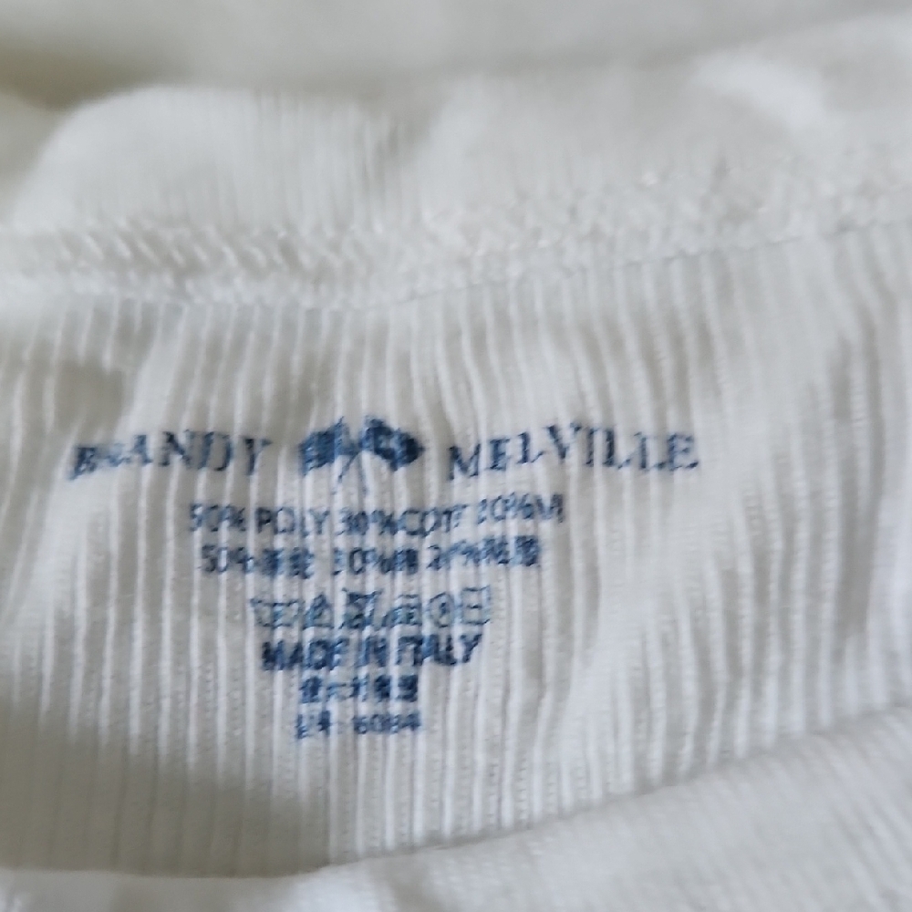 Brandy Melville White Fitted Crop Camisole - One Size - Picture 3 of 7